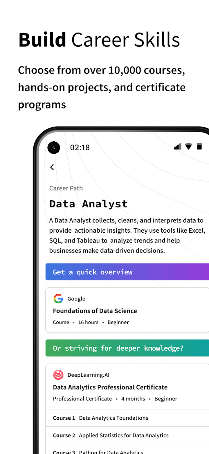 Coursera: Grow your career screenshot