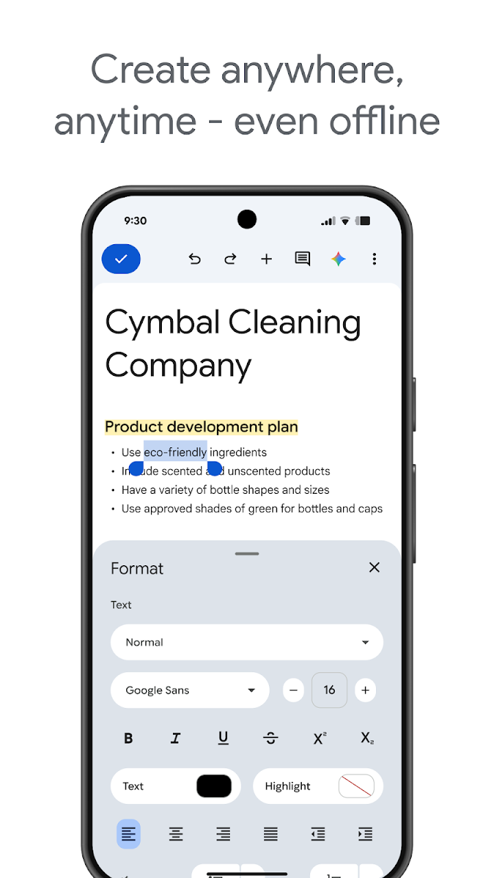 Google Docs screenshot