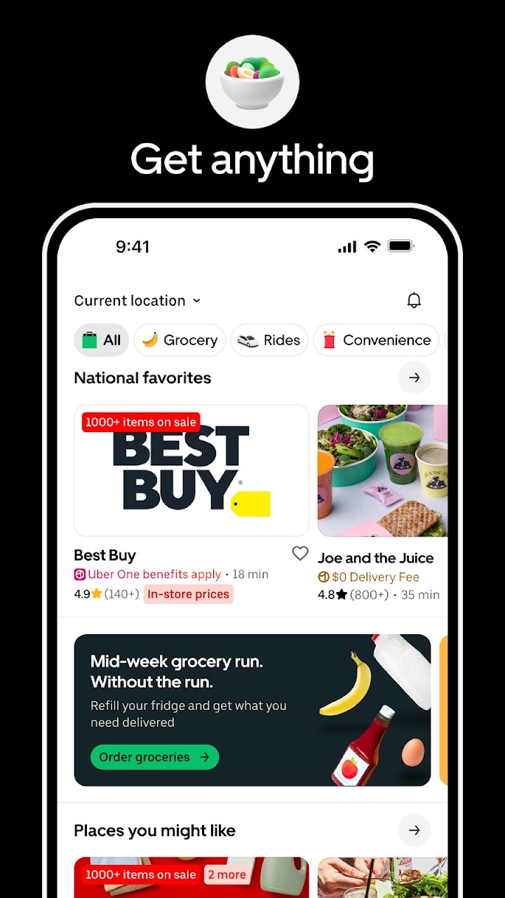 Uber: Rides, eats, hotels screenshot