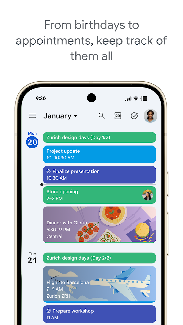 Google Calendar screenshot